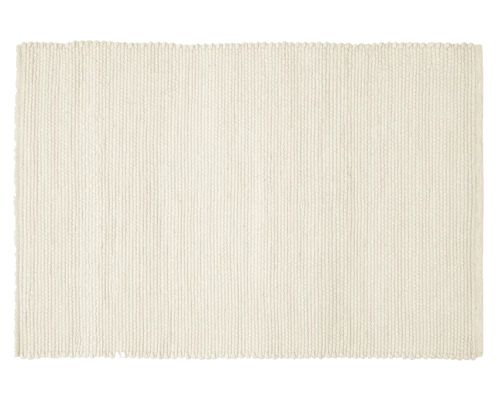 MERINO DOORMAT, WOOL, WHITE