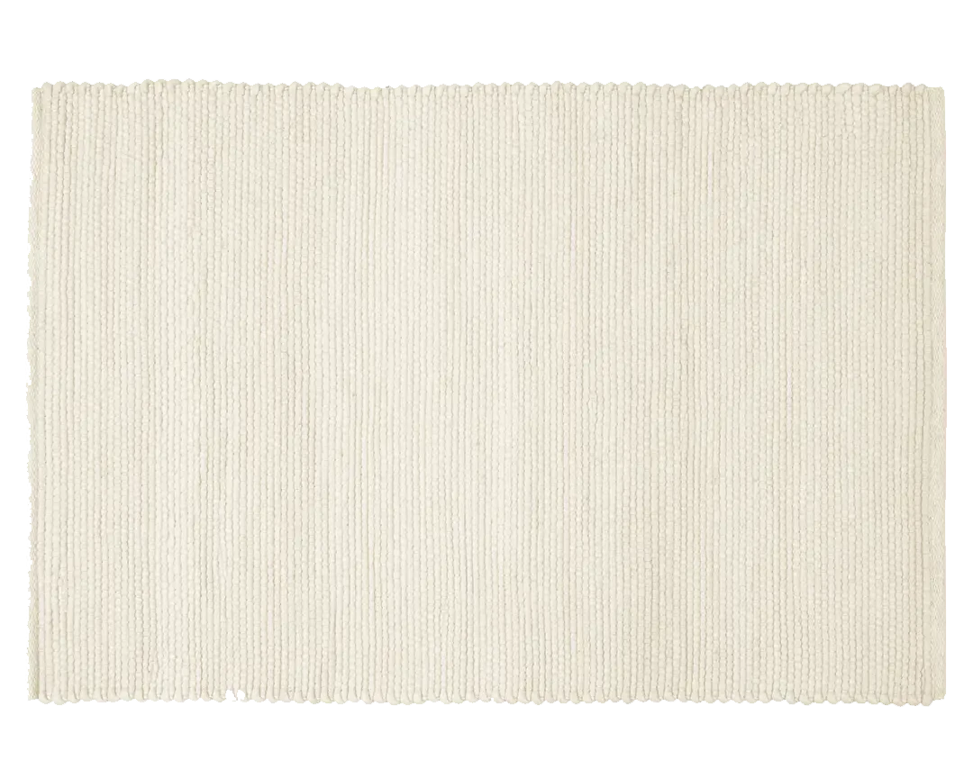 MERINO DOORMAT, WOOL, WHITE