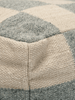 POUF SQUARE GREY/NATURAL, Wool