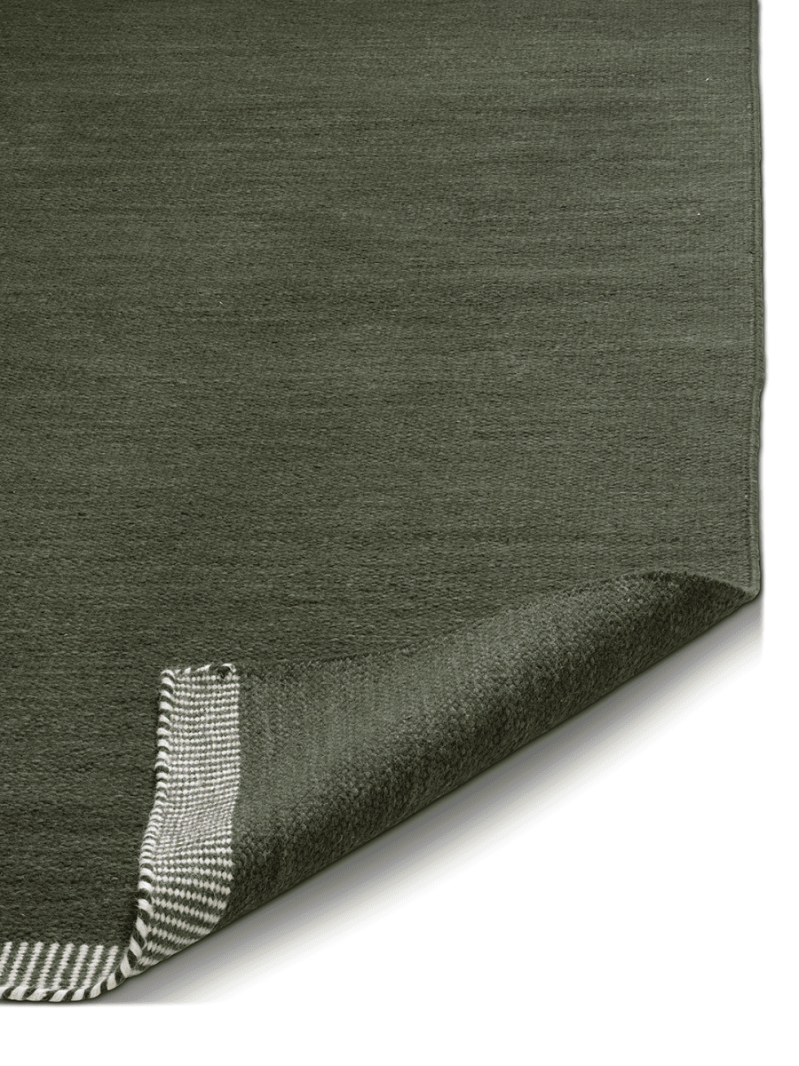 PURE WOOL RUG, FOREST GREEN, MANY SIZE