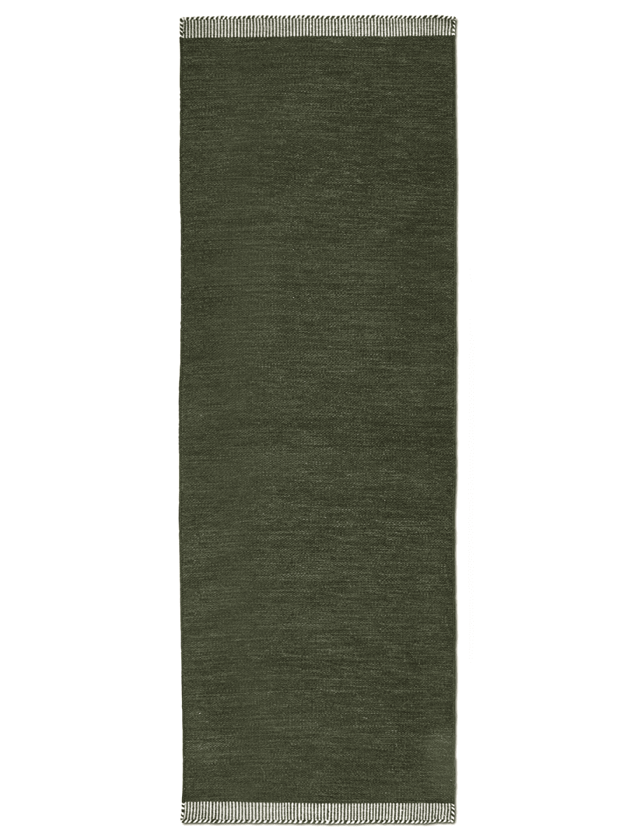 PURE RUNNER, WOOL, FOREST GREEN,  80 x 250