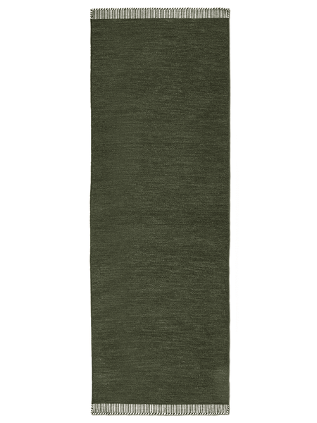 PURE RUNNER RUG, WOOL, FOREST GREEN,  80 x 250