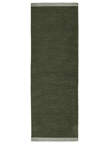 PURE RUNNER RUG, WOOL, FOREST GREEN,  80 x 250