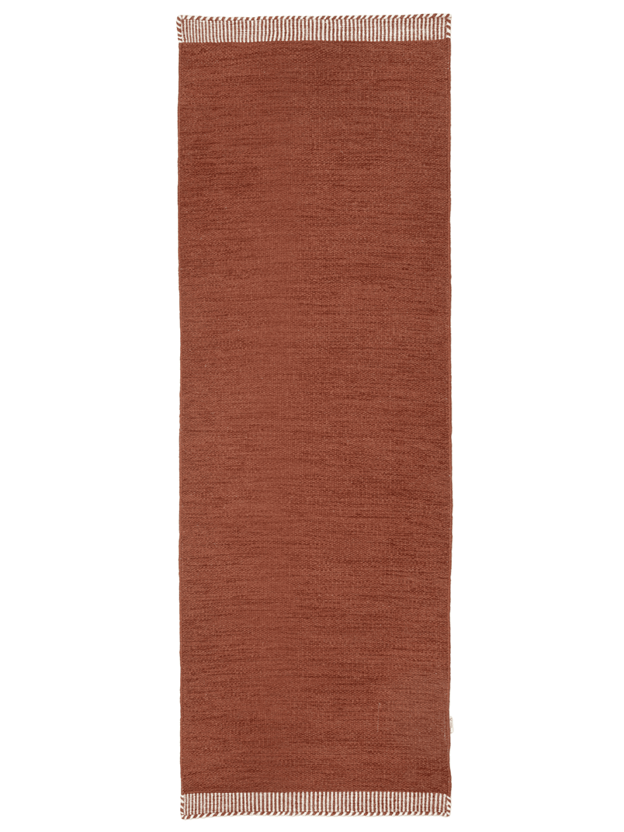 PURE RUNNER, WOOL, TERRACOTTA,  80 x 250