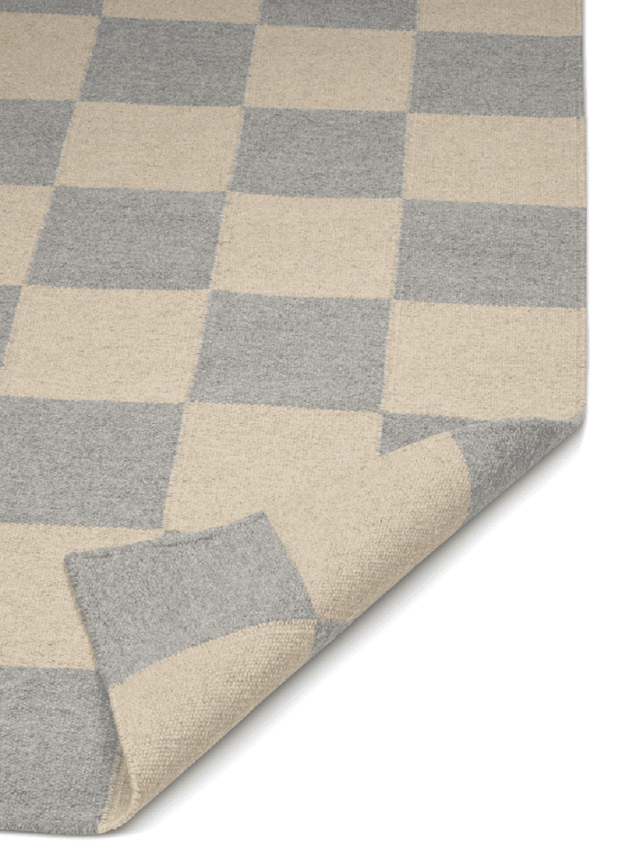 SQUARE RUNNER, WOOL, Grey