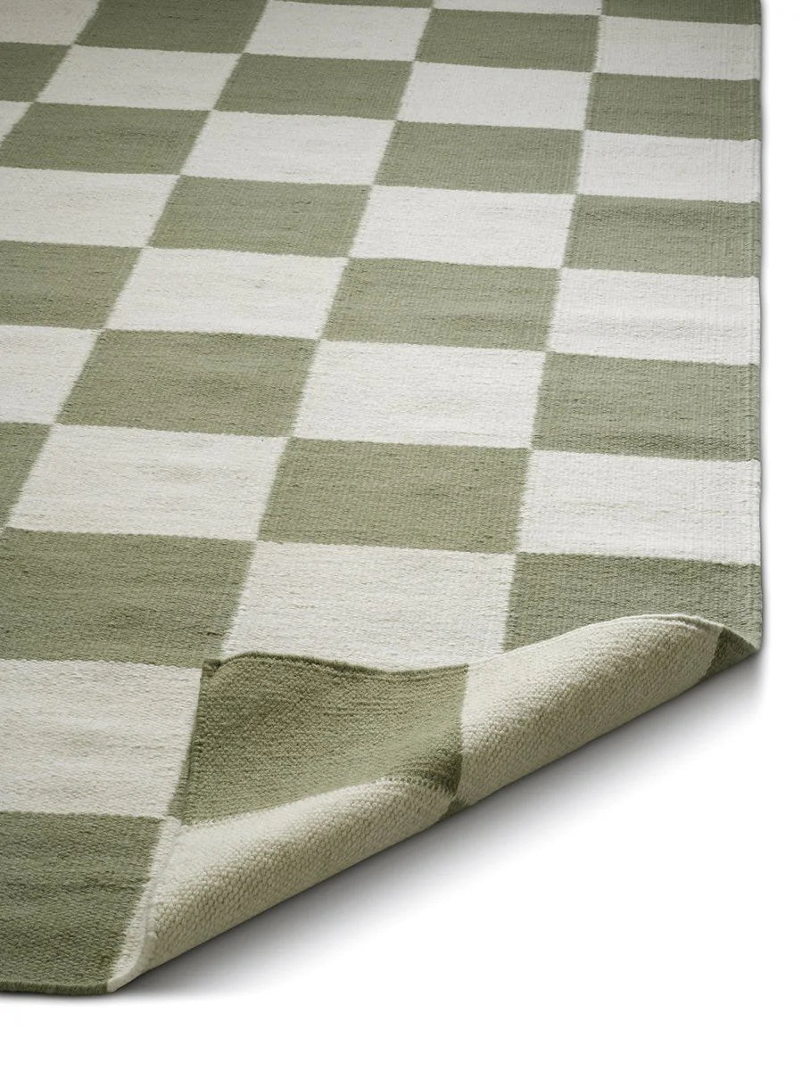 SQUARE WOOL RUG, GREEN, MANY SIZE