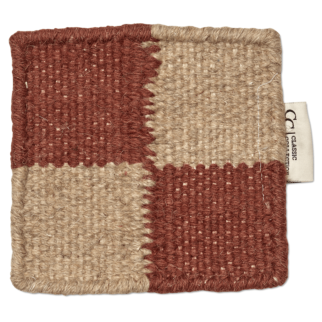 Runner Square, Wool, Terracotta/Natural, 2 SIZE