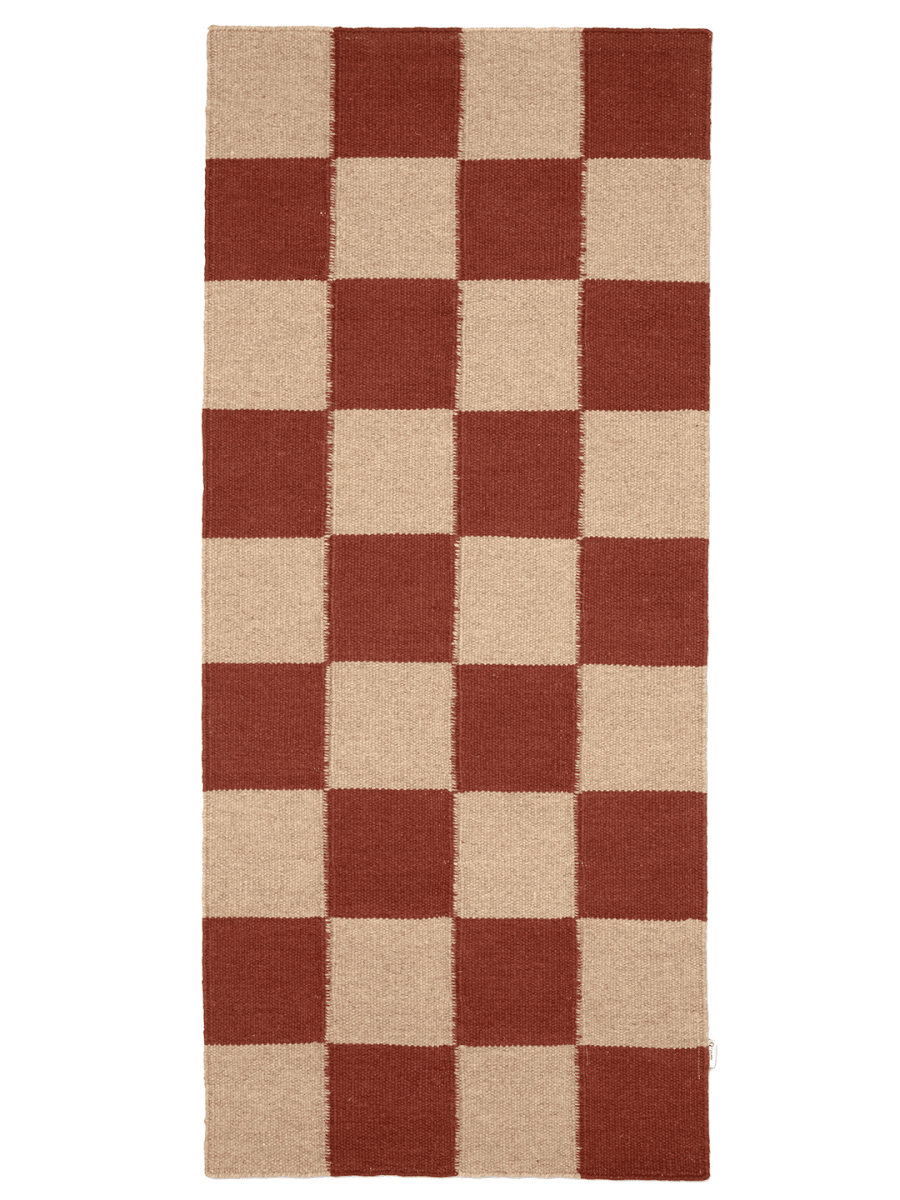 SQUARE RUNNER, WOOL, Terracotta