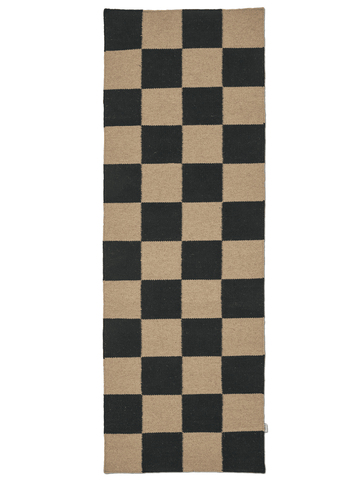 Runner Square, Wool, Black/Natural, 2 SIZE