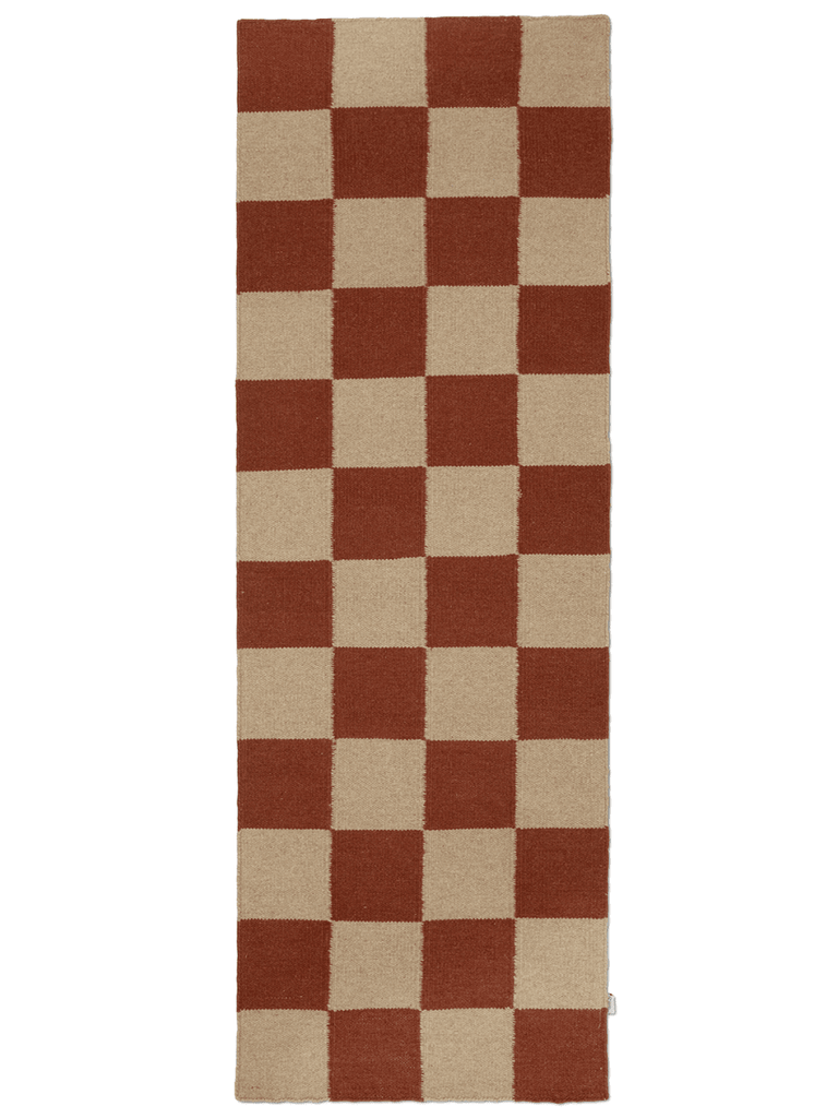 Runner Square, Wool, Terracotta/Natural, 2 SIZE