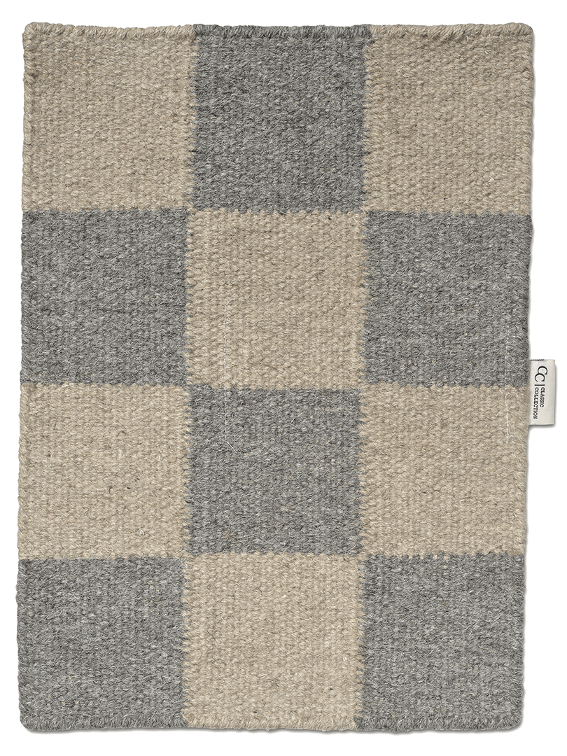 SQUARE RUNNER, WOOL, Grey