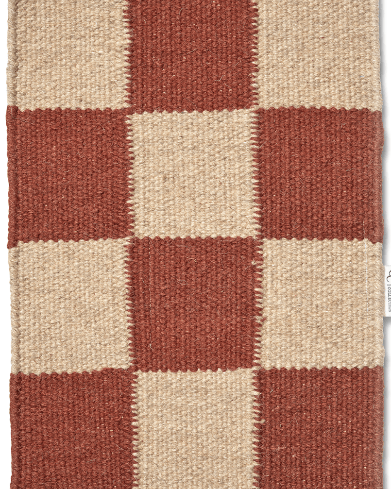 SQUARE RUNNER, WOOL, Terracotta