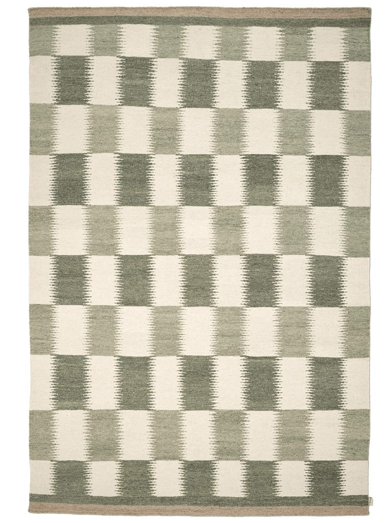 TAGEL WOOL RUG, FLAT WEAVE GREEN, MANY SIZE