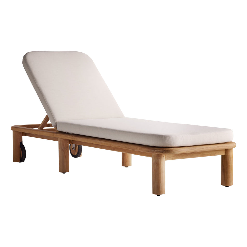 BARU TEAK SUNBED | TEAK | QDF CUSHION, 210 x 70 x H 30 cm