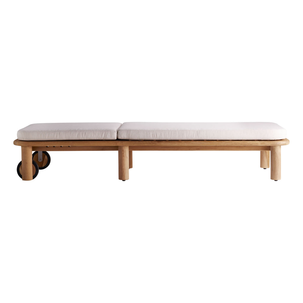 BARU TEAK SUNBED | TEAK | QDF CUSHION, 210 x 70 x H 30 cm