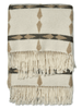 WOOL THROW, TILE BEIGE, NEW ZEALAND WOOL, 130 x 180 CM