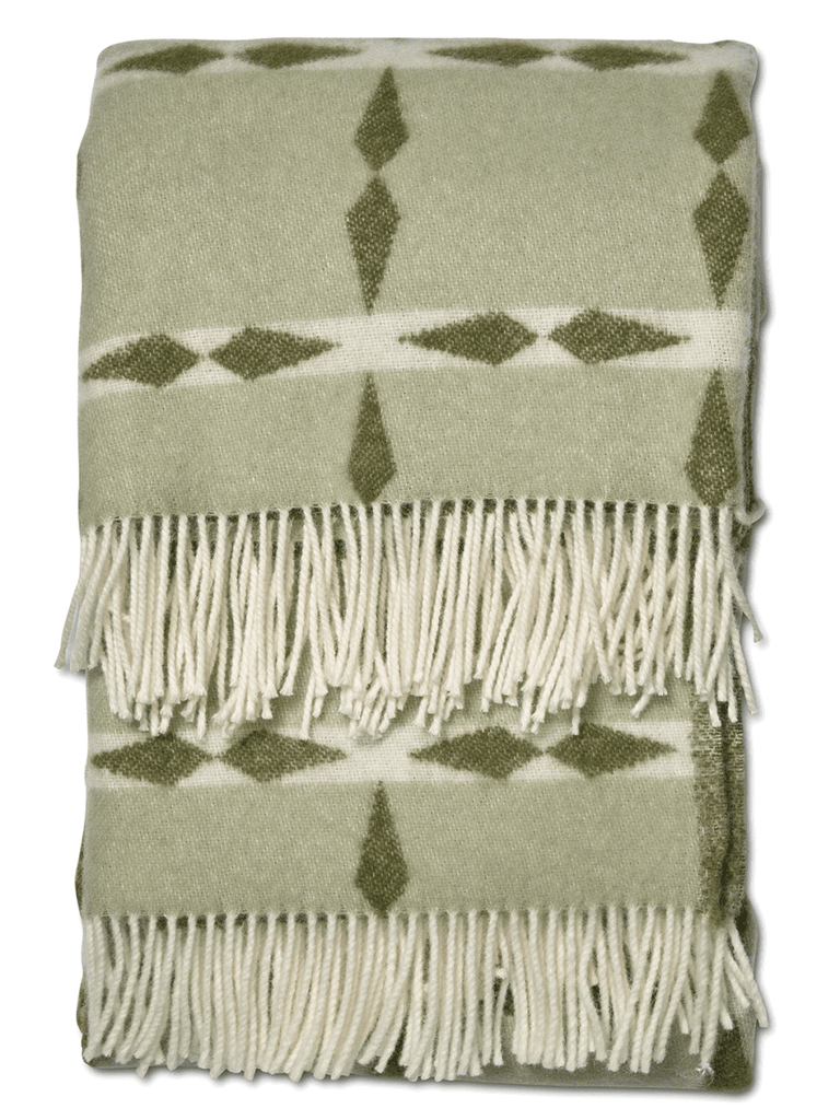 WOOL THROW, TILE GREEN, NEW ZEALAND WOOL, 130 x 180 CM