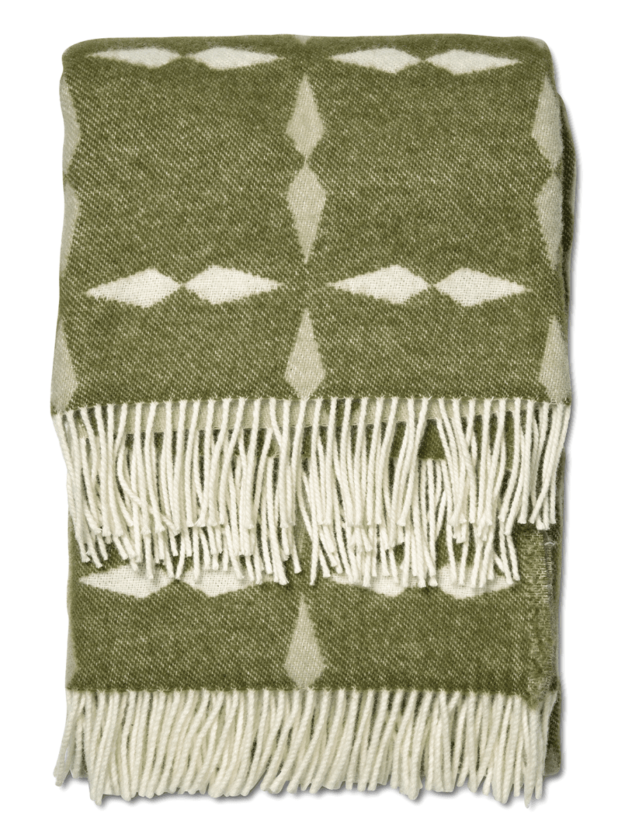 WOOL PLAID, TILE GREEN, NEW ZEALAND WOOL, 130 x 180 CM