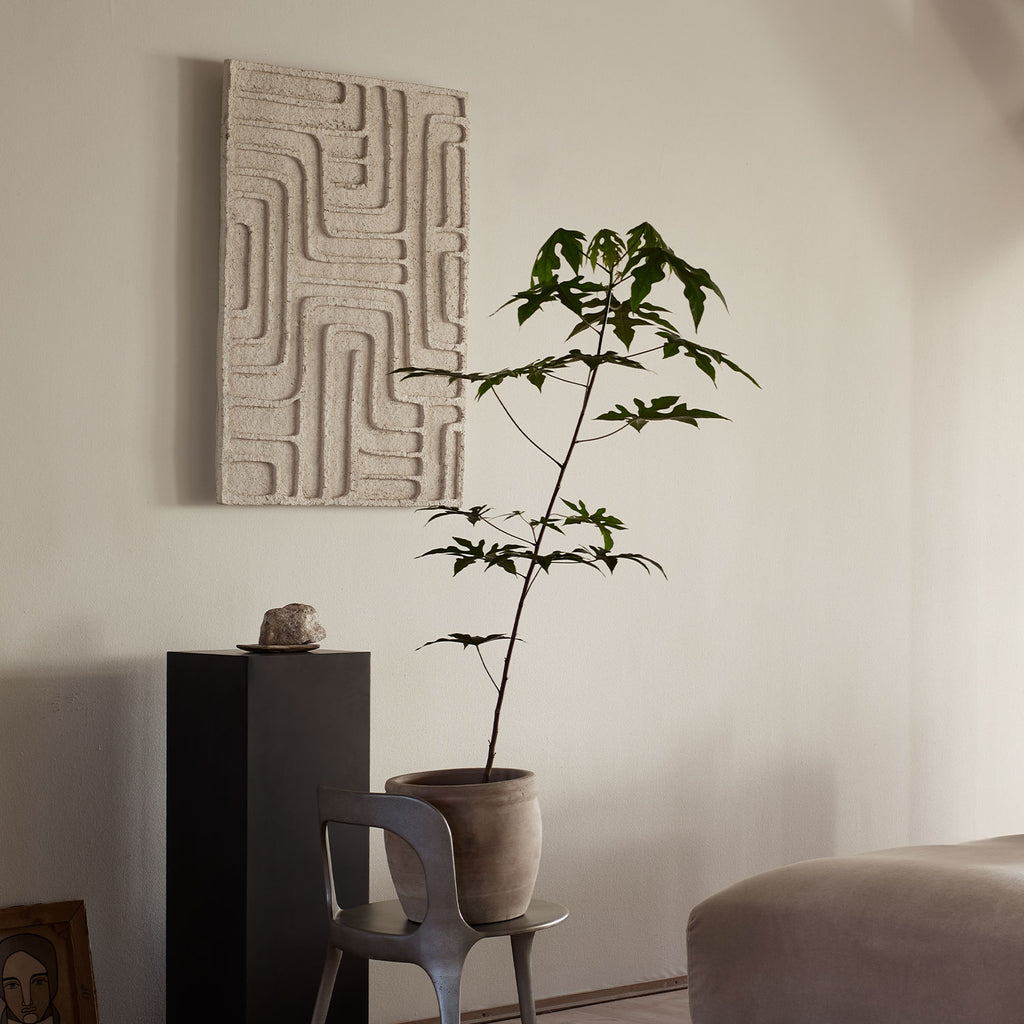MACHE CREAM WALL DECOR | PAPER MACHE | 70 X 100 CM