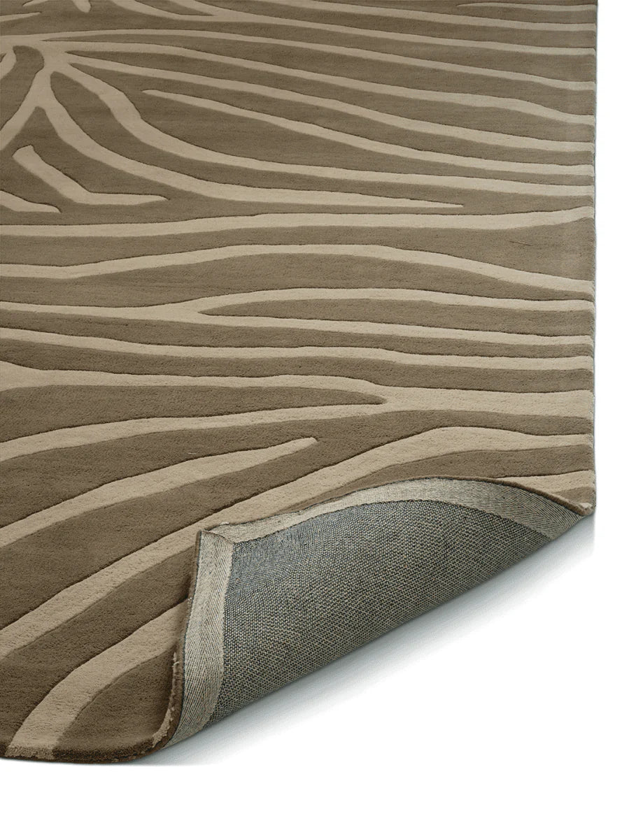 ZEBRA DOORMAT, WOOL, MOCCA