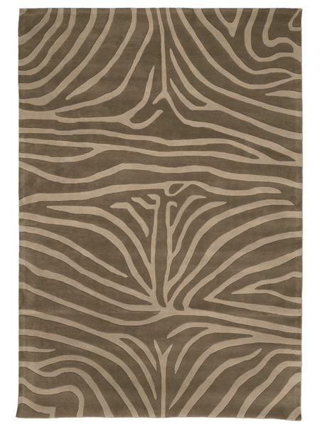 ZEBRA MOCCA WOOL RUG, MANY SIZE