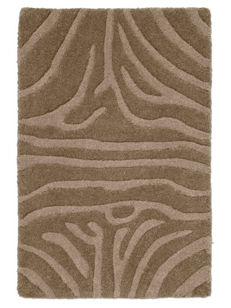 ZEBRA MOCCA WOOL RUG, MANY SIZE