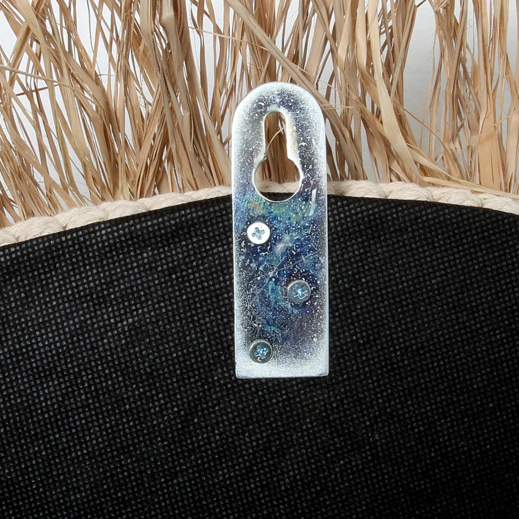 Raffia Cowrie Mirror - Natural White Ø 75