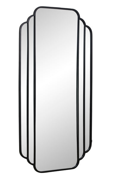 SKYLARK Iron wall mirror, black, 100 x 200 cm