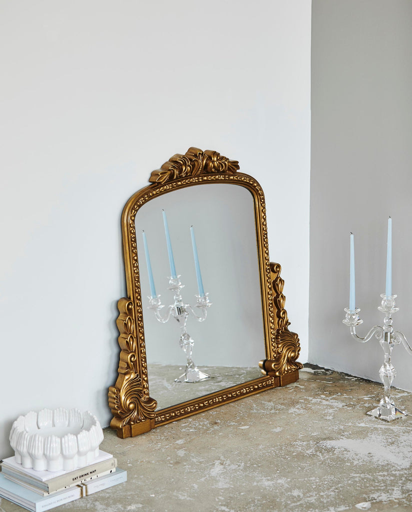 BIRD mirror, gold, 97 x 100 cm