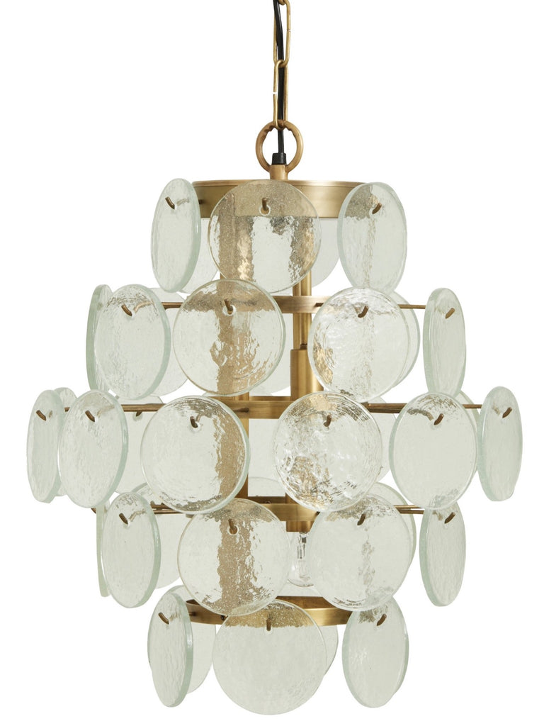 COINS Hanging lamp, clear glass coins, small