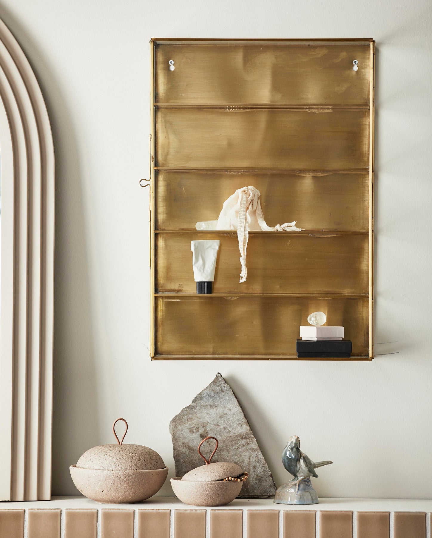 ADA WALL CABINET,M, GOLD