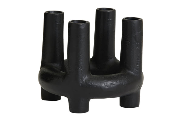SENJA candle holder, 4 candles, black