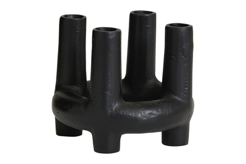 SENJA candle holder, 4 candles, black