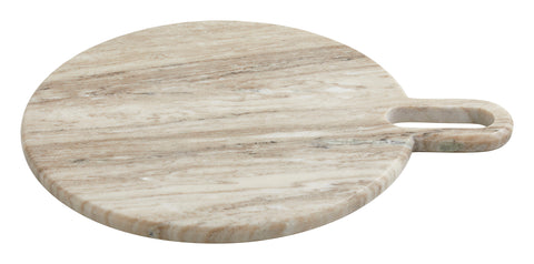 PASILLA Cutting Board Ø 40, brown marble