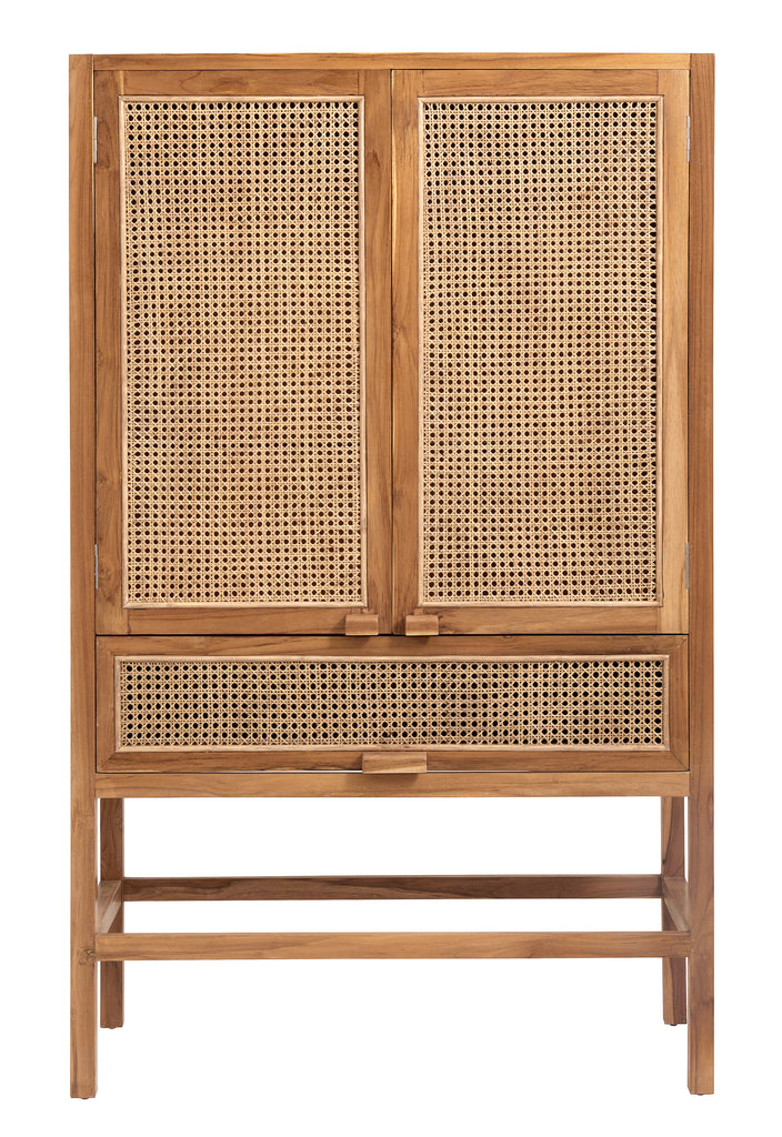 MERGE cabinet, nature with rattan