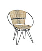 IRON LOUNGE CHAIR WITH RATTAN