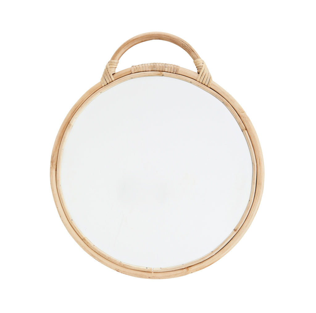 ROUND MIRROR WITH BAMBOO, Ø 38 CM