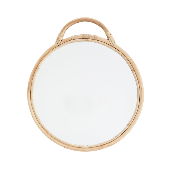 ROUND MIRROR WITH BAMBOO, Ø 38 CM