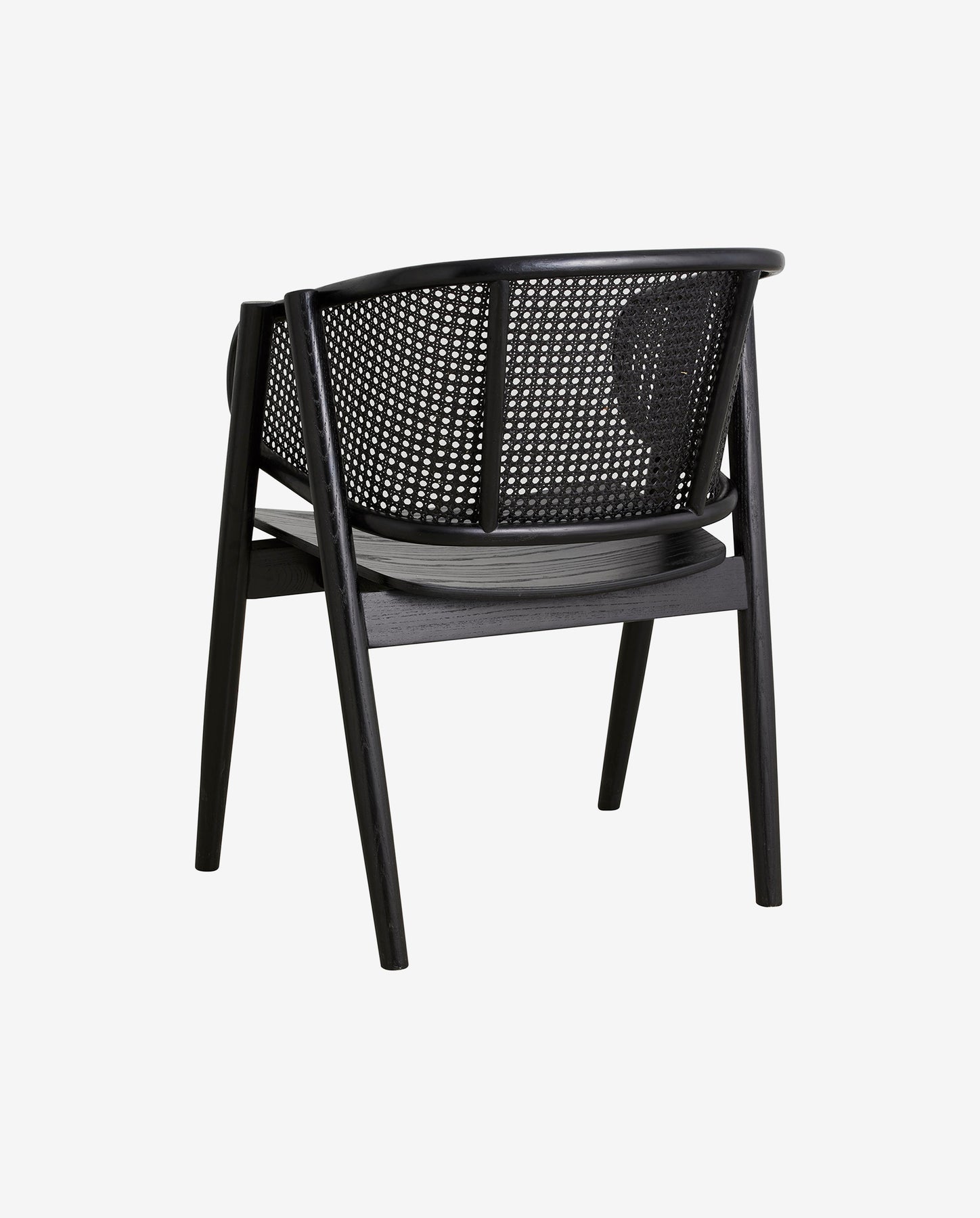 WICKY LUX BLACK chair, wood & rattan