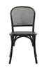 WICKY chair with wickerwork, black/black