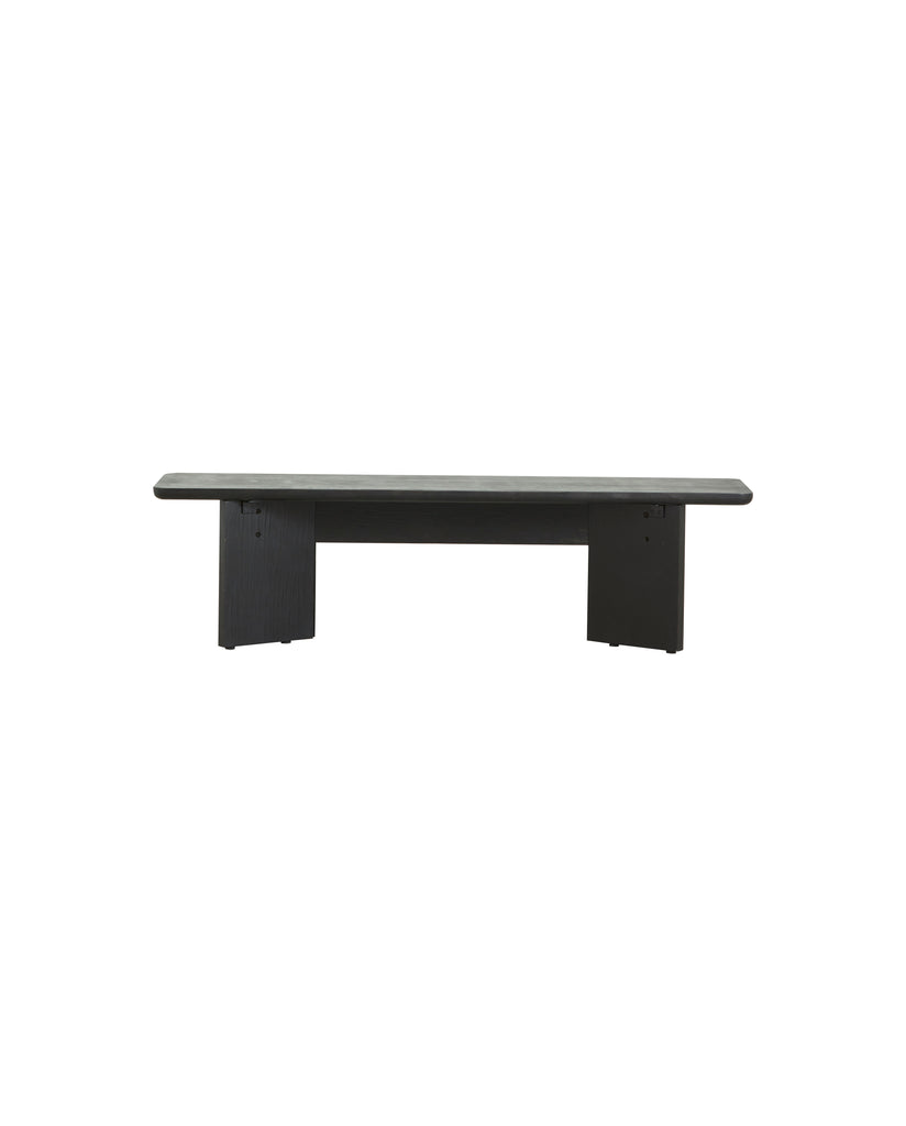 TISZA BENCH, BLACK, WOOD