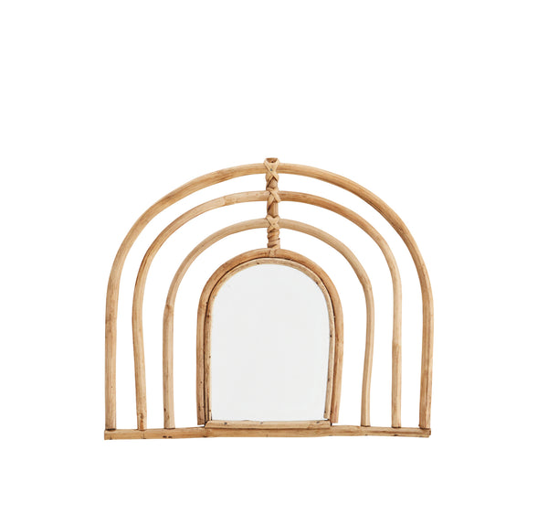 HANGING RAINBOW MIRROR WITH BAMBOO, H 38 CM