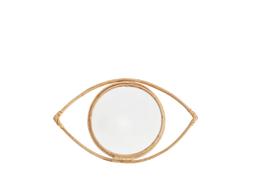 HANGING EYE MIRROR WITH BAMBOO, 48 x 29 CM