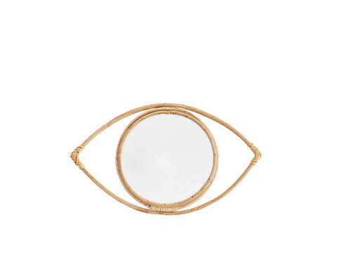 HANGING EYE MIRROR WITH BAMBOO, 48 x 29 CM