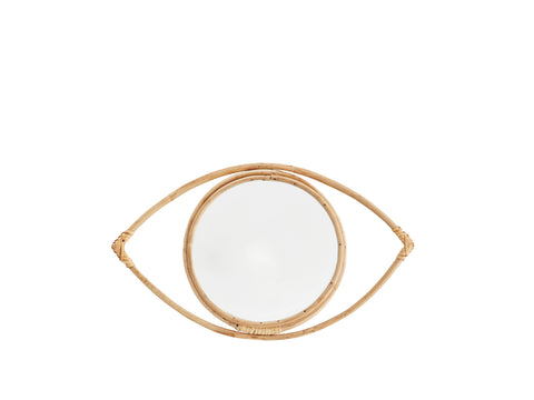 HANGING EYE MIRROR WITH BAMBOO, 48 x 29 CM