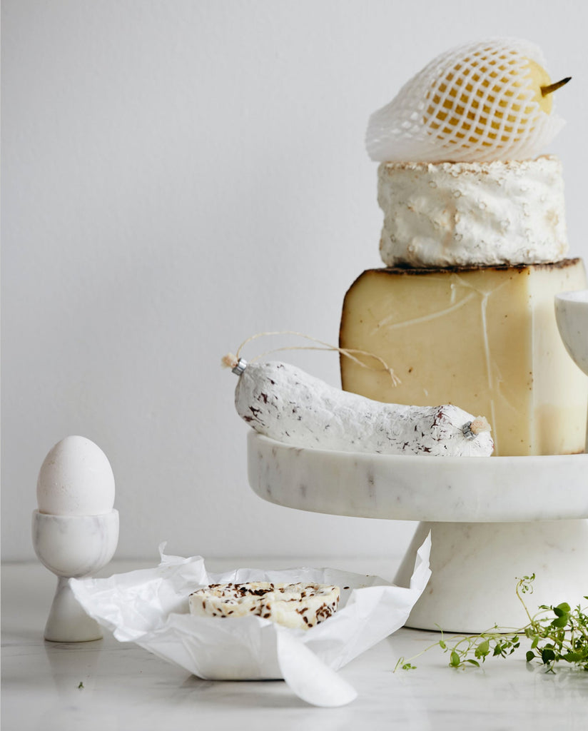 ISOP EGG CUP, WHITE MARBLE