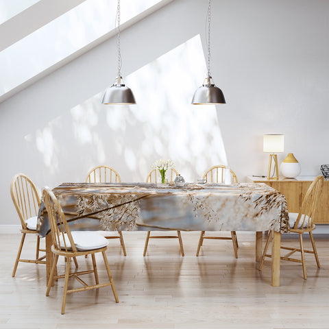 Table Cloth Sateen 120 x 210 CM, VANILLA