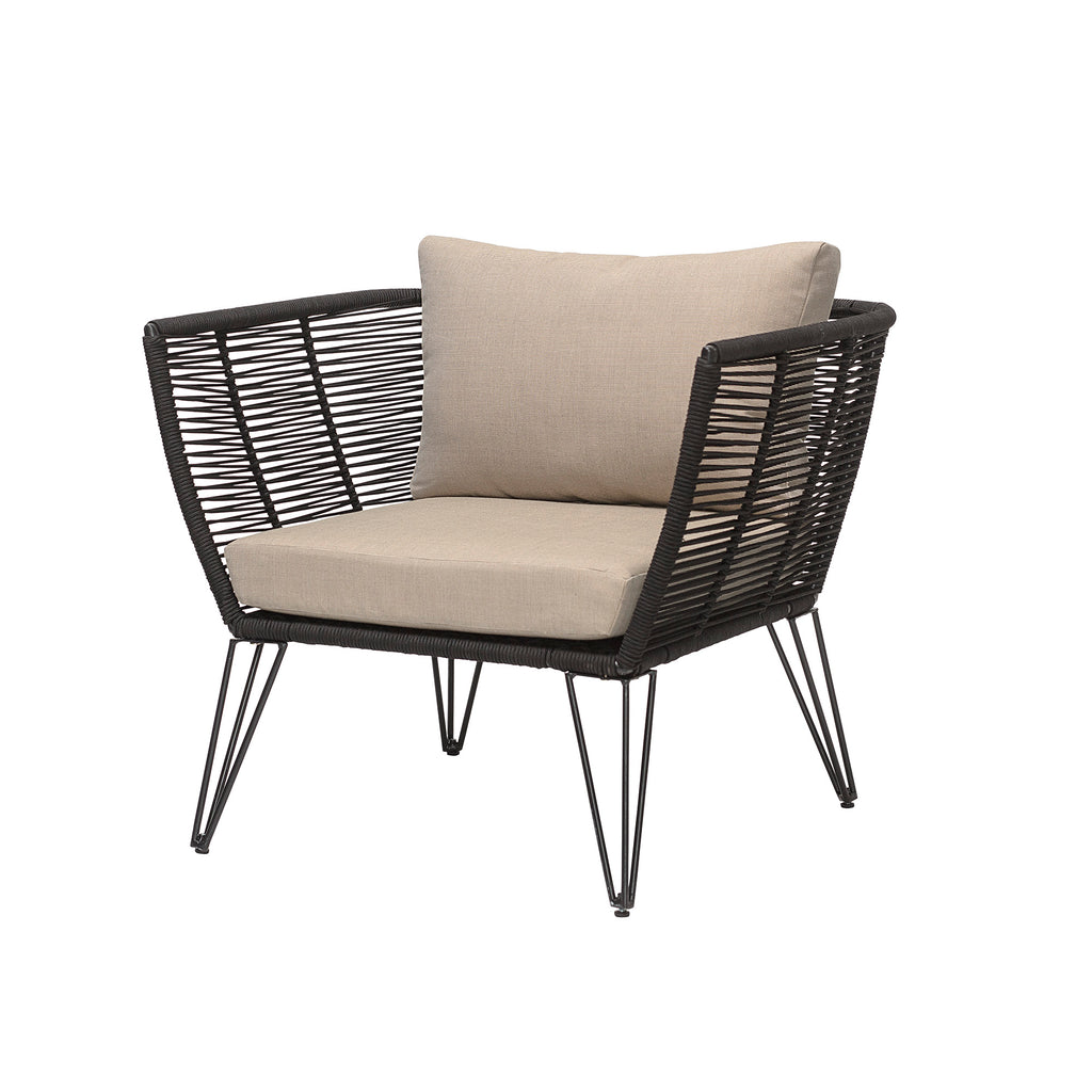 MUNDO Lounge Chair, Black, Metal