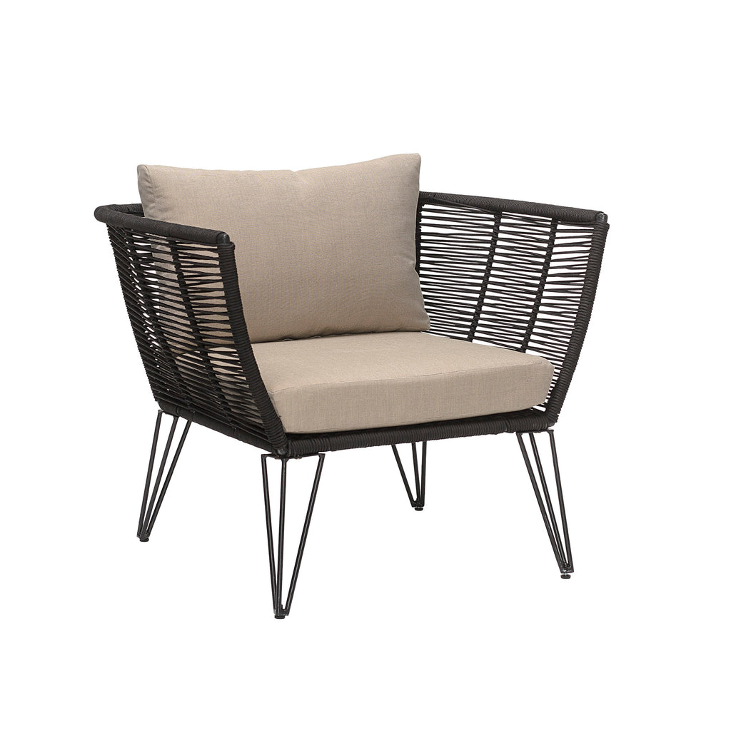 MUNDO Lounge Chair, Black, Metal