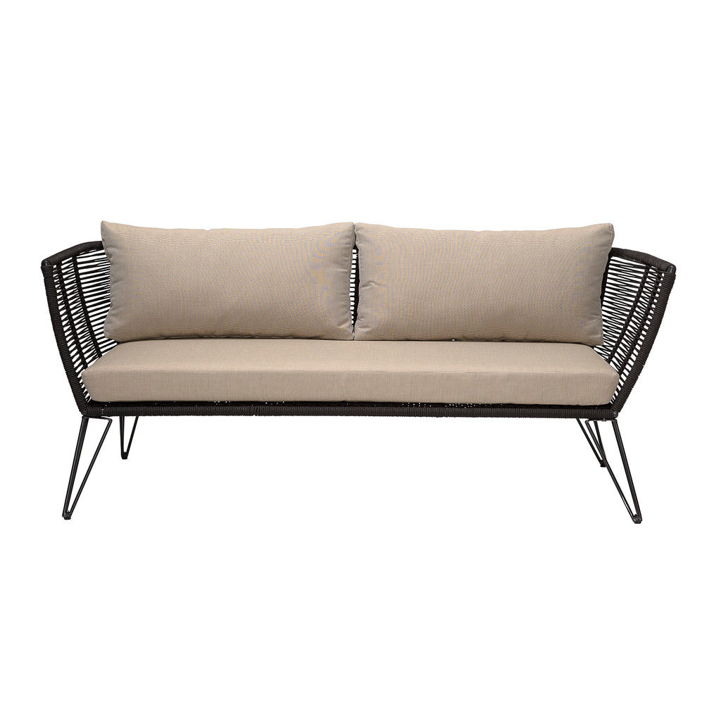 MUNDO Sofa for 2, Black, Metal